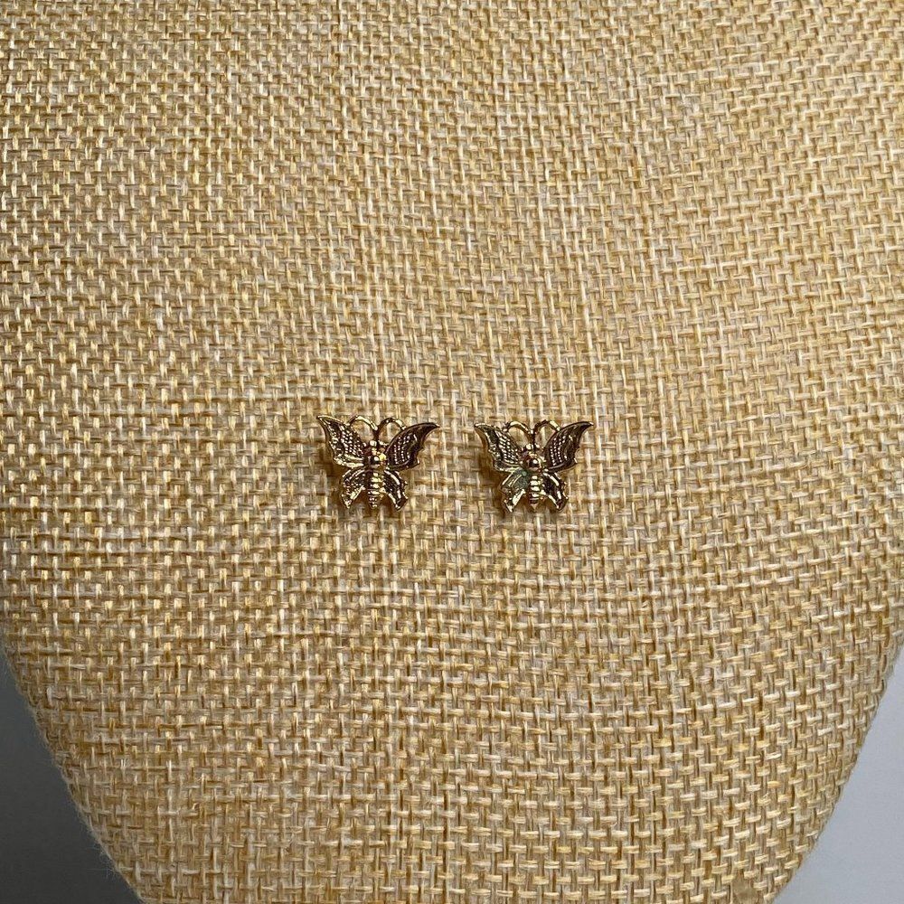 Dainty Gold Butterfly Stud Earrings